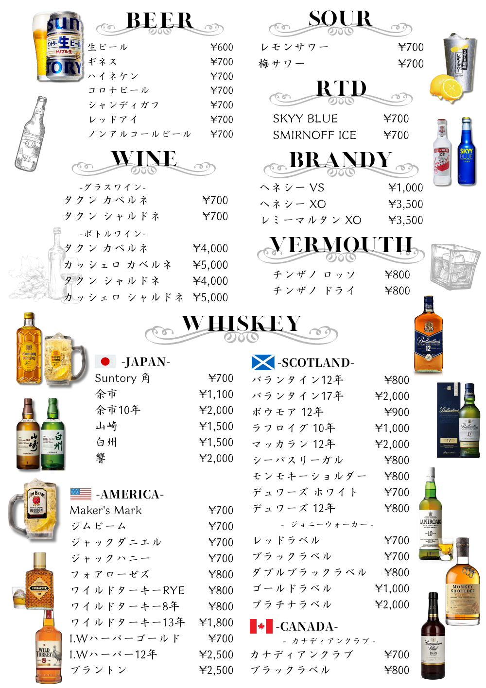 ドリンクメニュー1